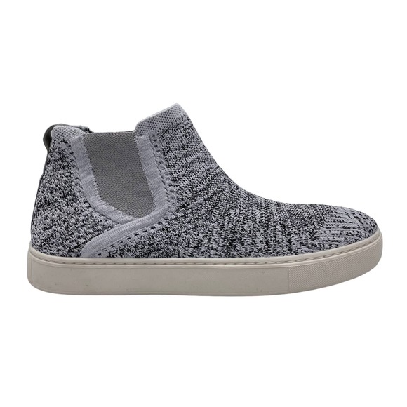 Women's Knit High Top Casual Sneaker Grey - Size 8 - Picture 1 of 6